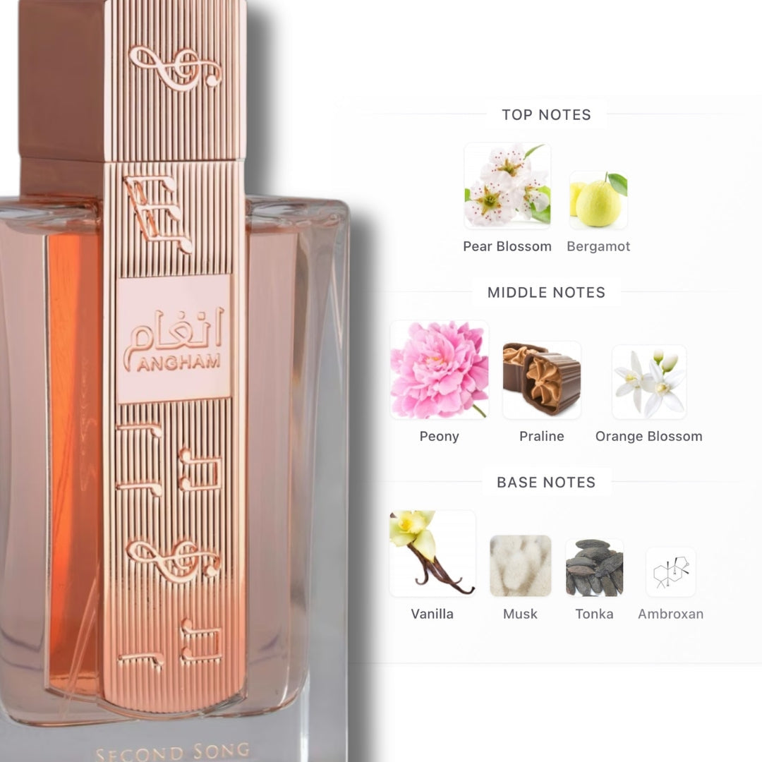 Angham Second Song Women EDP 100ml – Lattafa